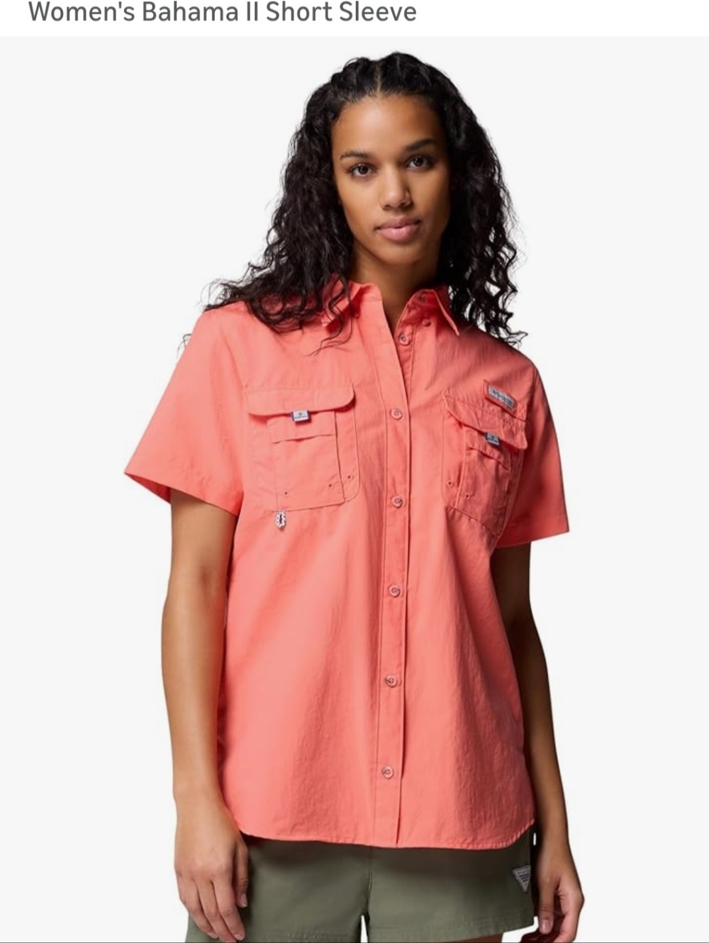 Columbia Women's Bahama II Short Sleeve Shirt - Melonade